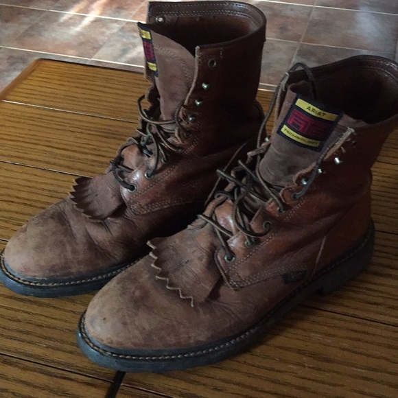 used steel toe boots